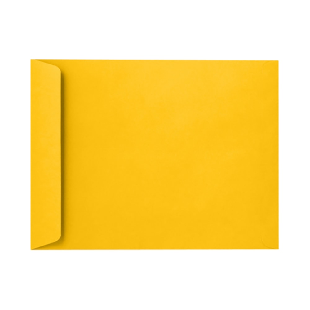 LUX Open-End Envelopes, 6in x 9in, Peel & Press Closure, Sunflower Yellow, Pack Of 1,000