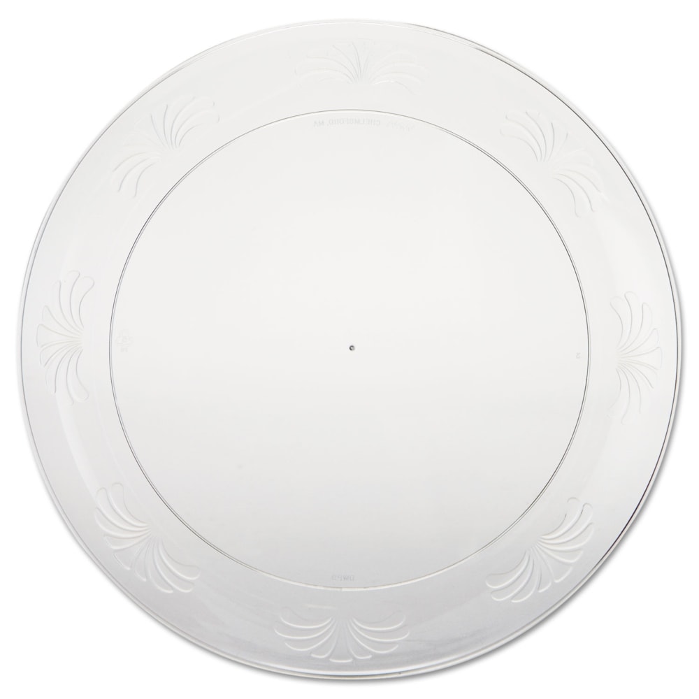 WNA Designerware Plastic Plates, 9in, Clear, 10 Plates Per Pack, Carton Of 18 Packs