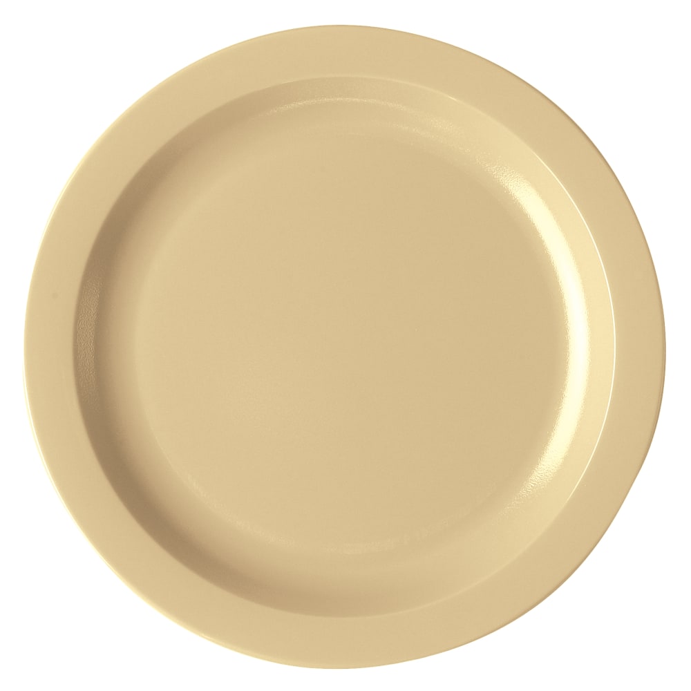Cambro Camwear Round Dinnerware Plates, 10in, Beige, Set Of 48 Plates