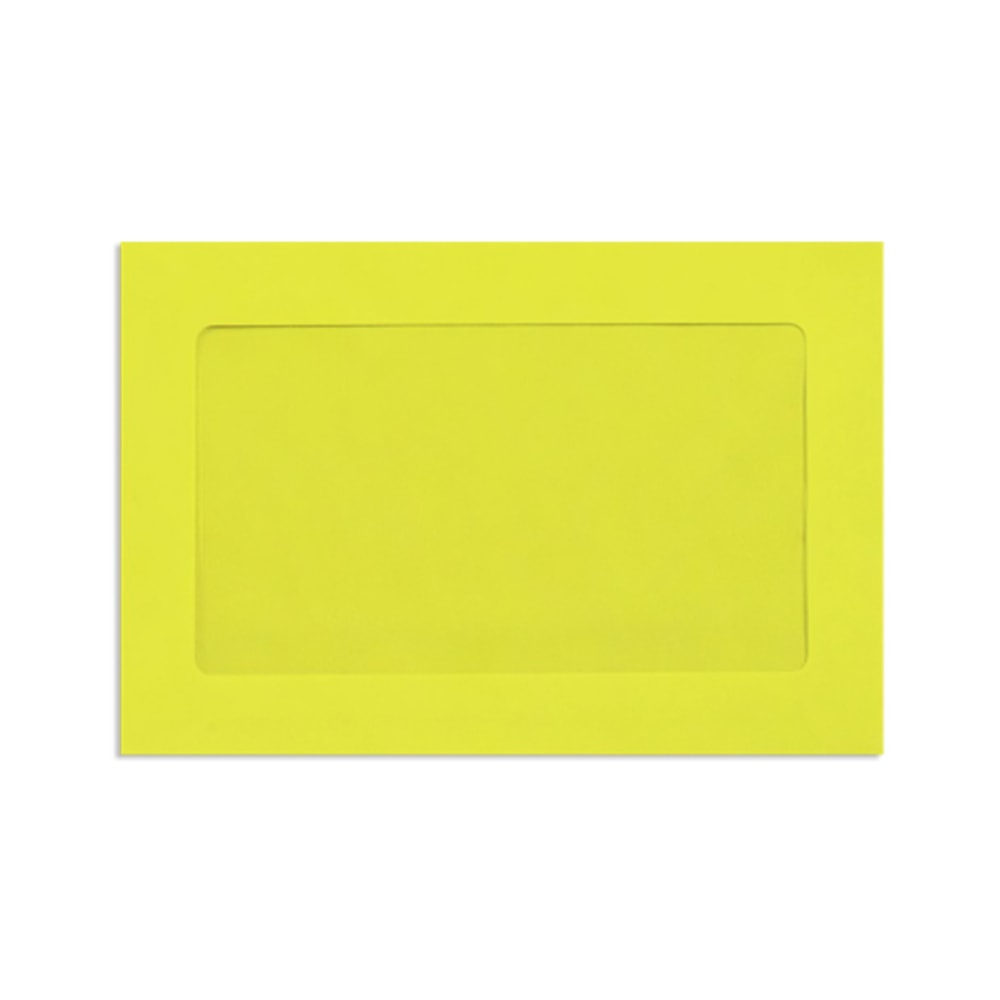 LUX #6 1/2 Full-Face Window Envelopes, Middle Window, Gummed Seal, Citrus, Pack Of 500