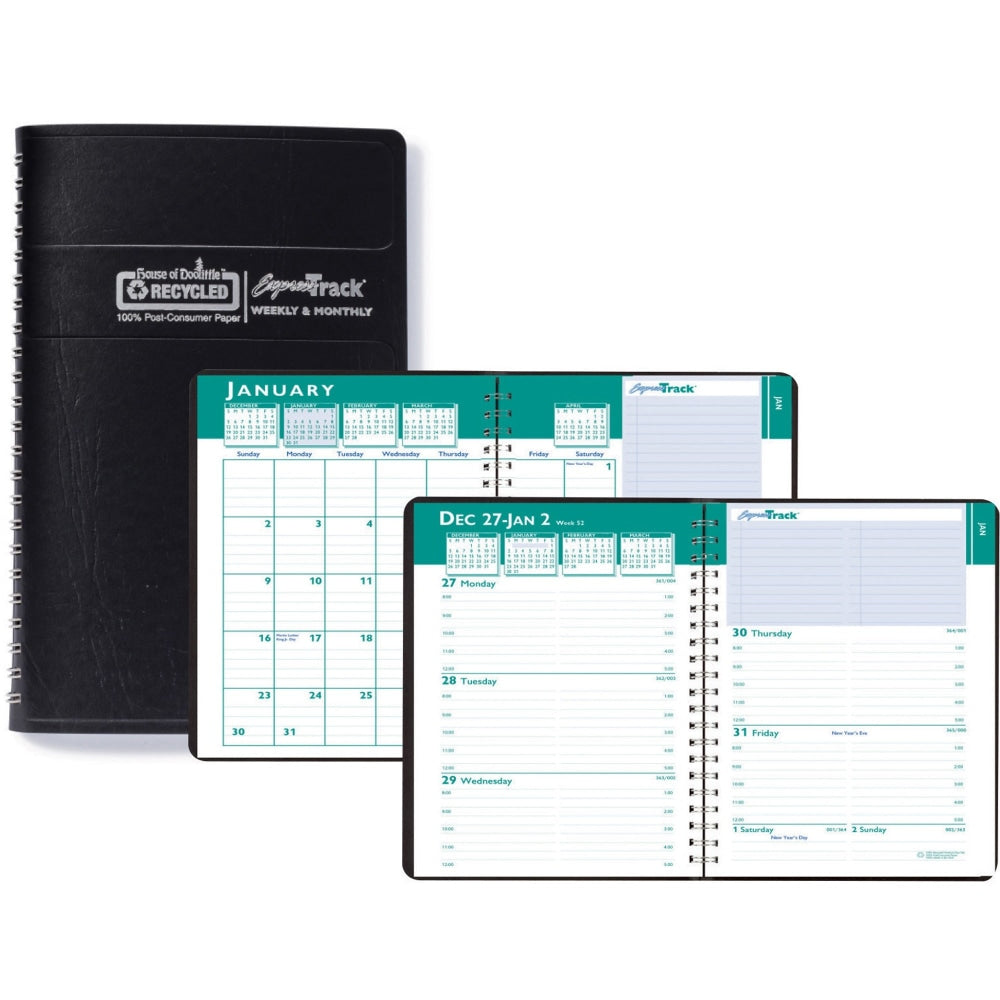 House of Doolittle Express Track Small Weekly/Monthly Calendar Planner - Julian Dates - Weekly, Monthly - HOD29402