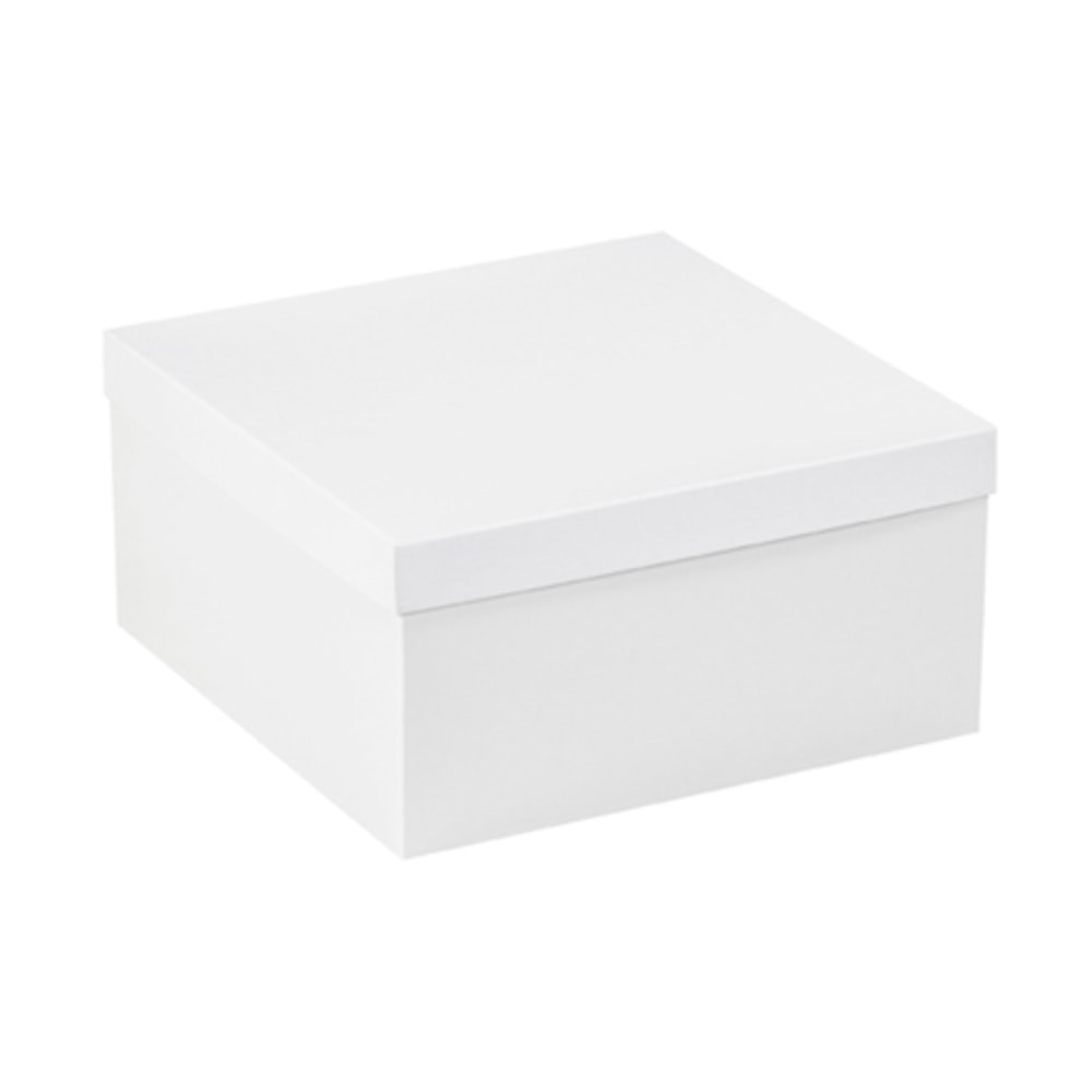 Partners Brand White Deluxe Gift Box Bottoms 12in x 12in x 6in, Case of 50