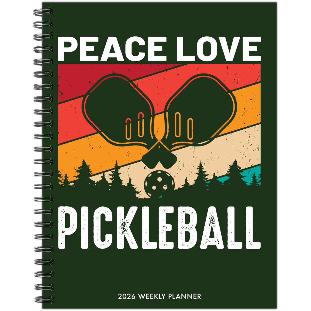 2026 Willow Creek Press Softcover Weekly/Monthly Planner, 6-1/2in x 8-1/2in, Pickleball, January To December, 56684