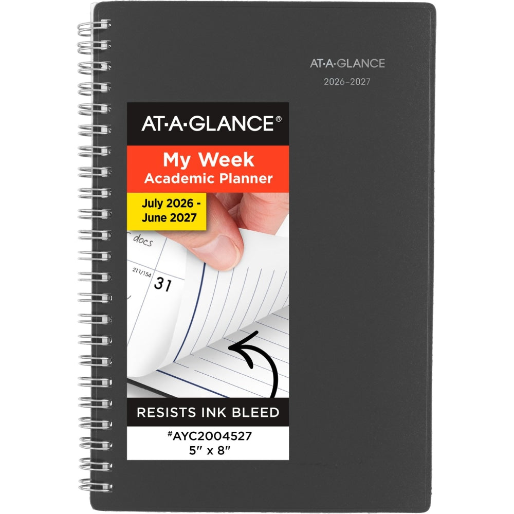 AT-A-GLANCE DayMinder Academic 2026-2027 Weekly Monthly Planner, Charcoal, Small, 5in x 8in