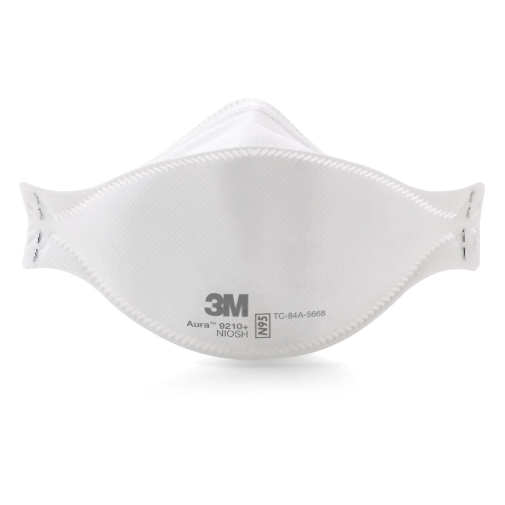 3M Aura N95 Particulate Respirators, 9205+, White, Pack Of 440 Respirators