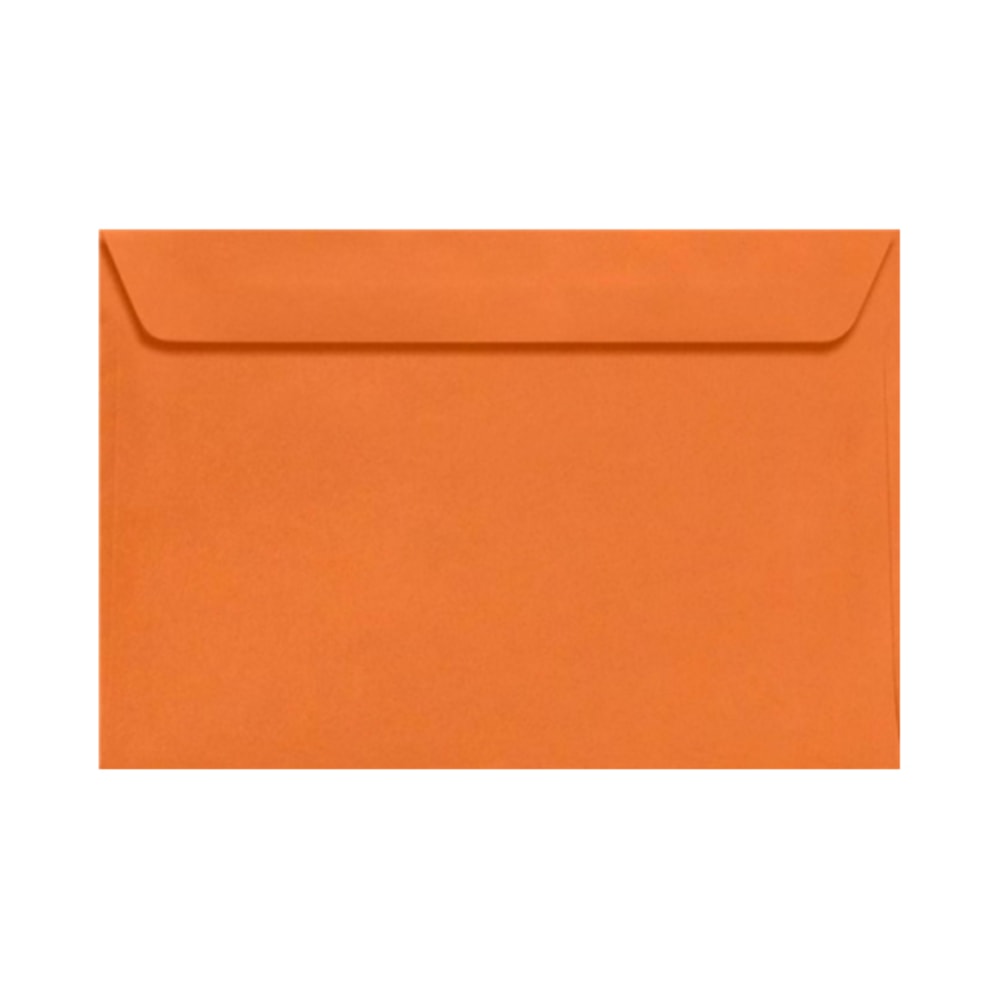LUX Booklet 6in x 9in Envelopes, Gummed Seal, Mandarin Orange, Pack Of 50