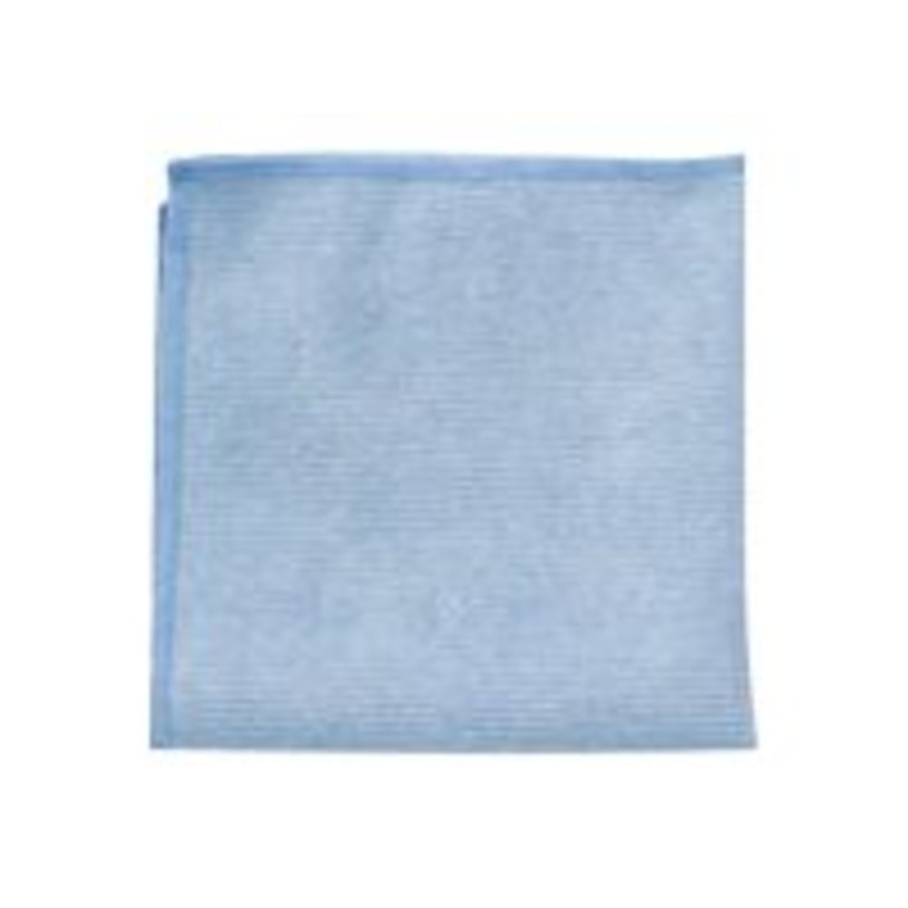 Rubbermaid Microfiber Cleaning Cloths, 16in x 16in, Blue, Pack Of 24