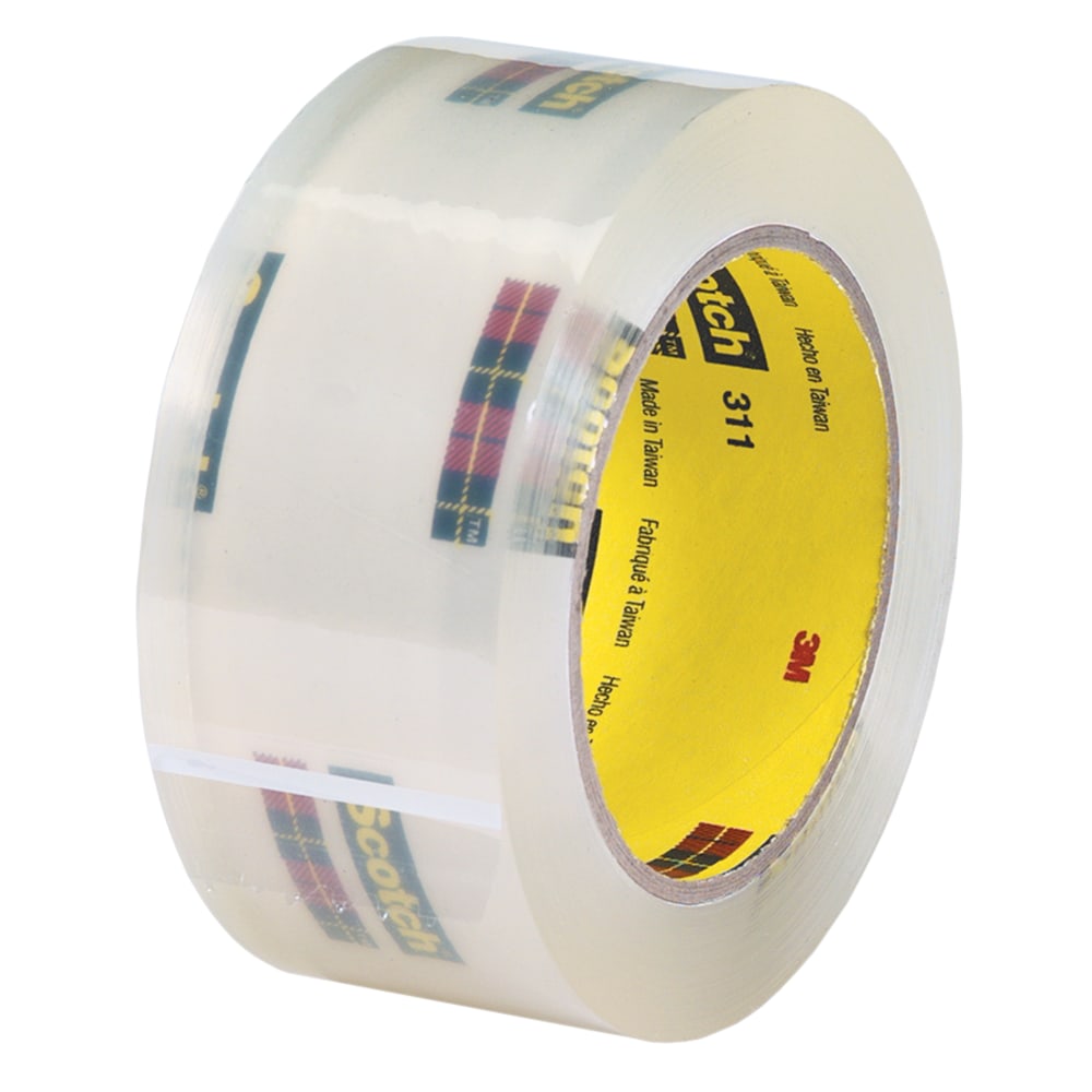 Scotch 311 Carton Sealing Tape, 2in x 110 Yd., Clear, Case Of 36
