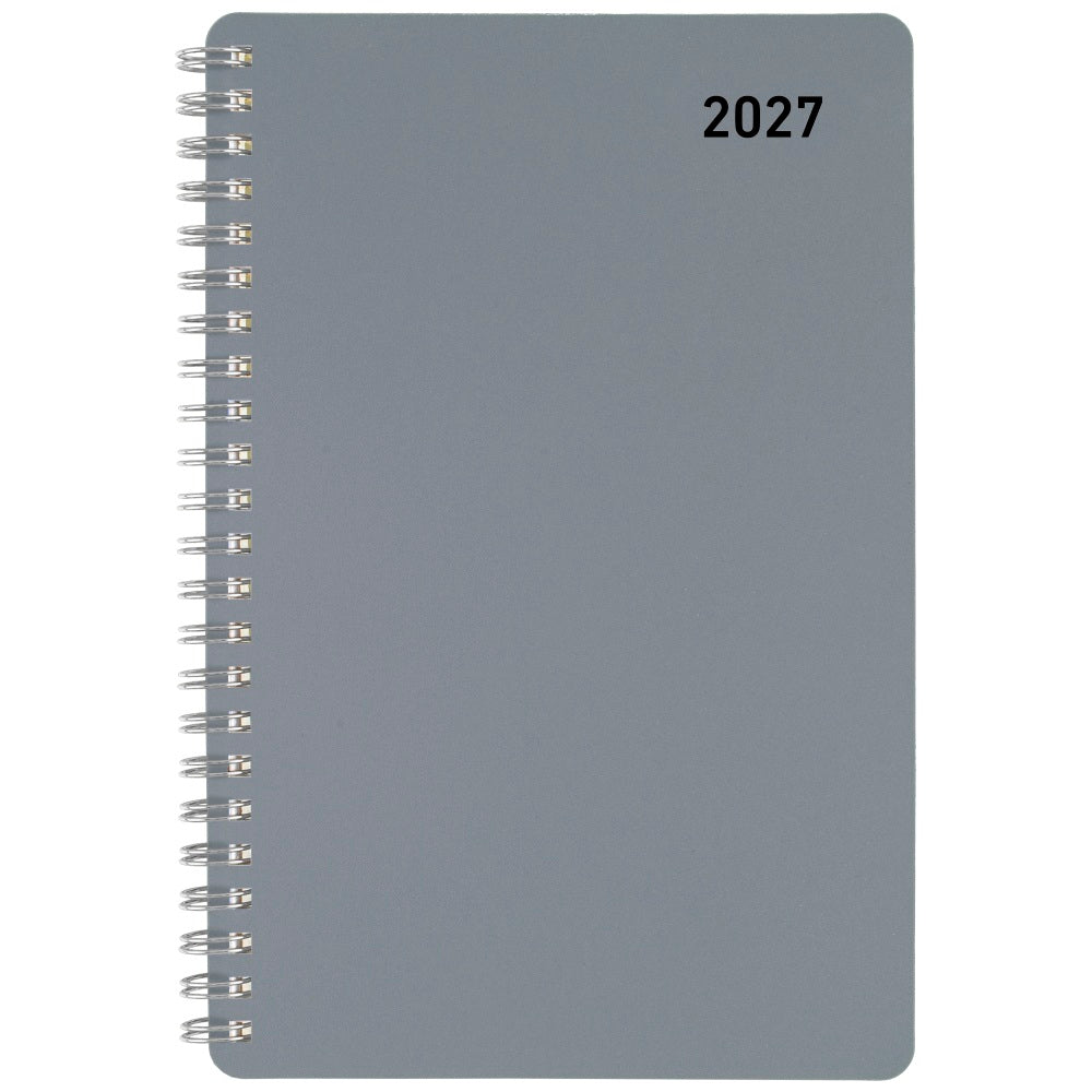 Office Depot Brand Weekly Monthly Appointment Book, 5in x 8in, Silver, January 2027 to December 2027, OD71033027