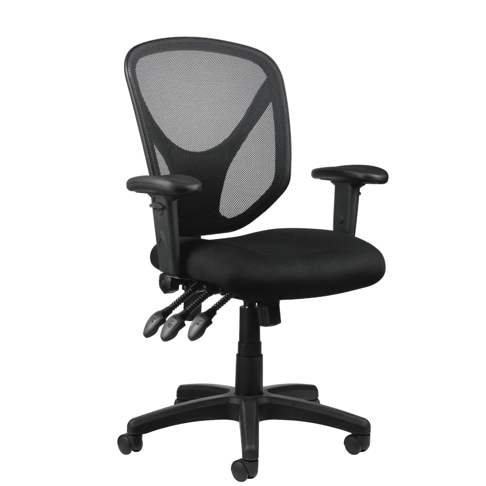 Realspace MFTC 200 Ergonomic Mesh Mid-Back Task Office Chair, Black, BIFMA Compliant