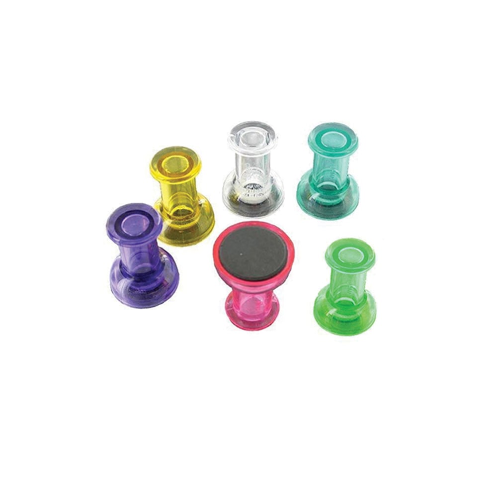 MasterVision Hi-Intensity Magnets, 1 1/4in, Assorted Colors, Pack Of 6