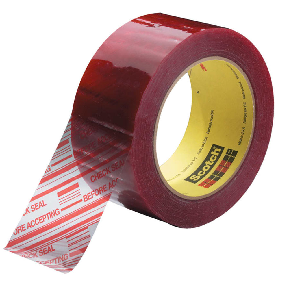 Scotch 3779 Pre Printed Carton Sealing Tape, 2in x 110 Yd., Clear, Case Of 36