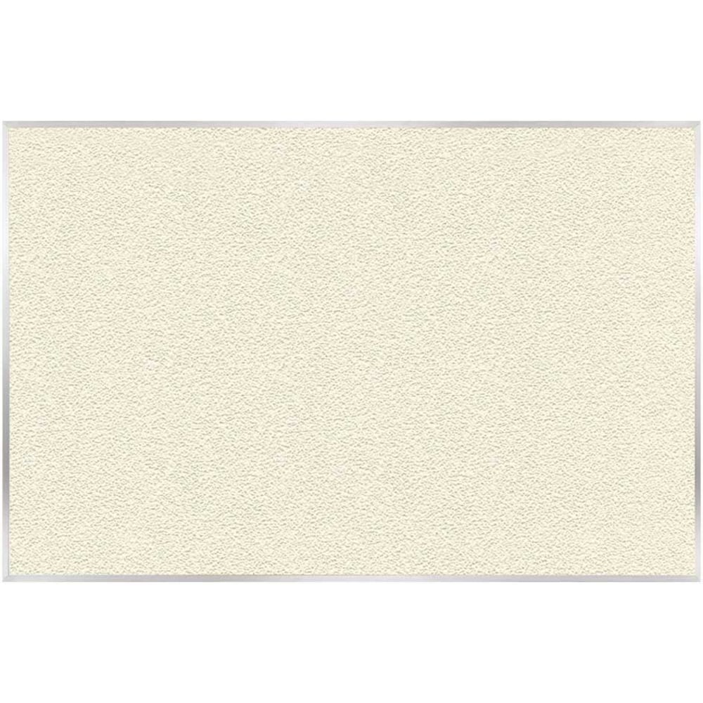 Ghent Vinyl Bulletin Board, 36inH x 60inW, Aluminum Frame, Ivory