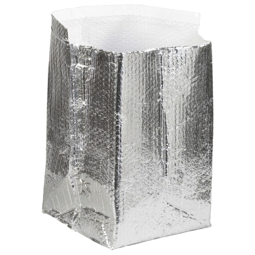 Partners Brand Insulated Box Liners, 12inH x 12inW x 12inD, Silver, Case Of 25
