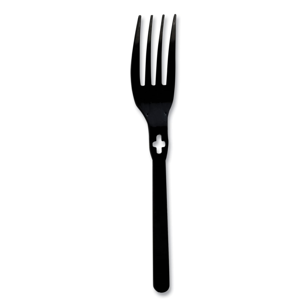 WeGo Polystyrene Forks, Black, Carton Of 1,000 Forks