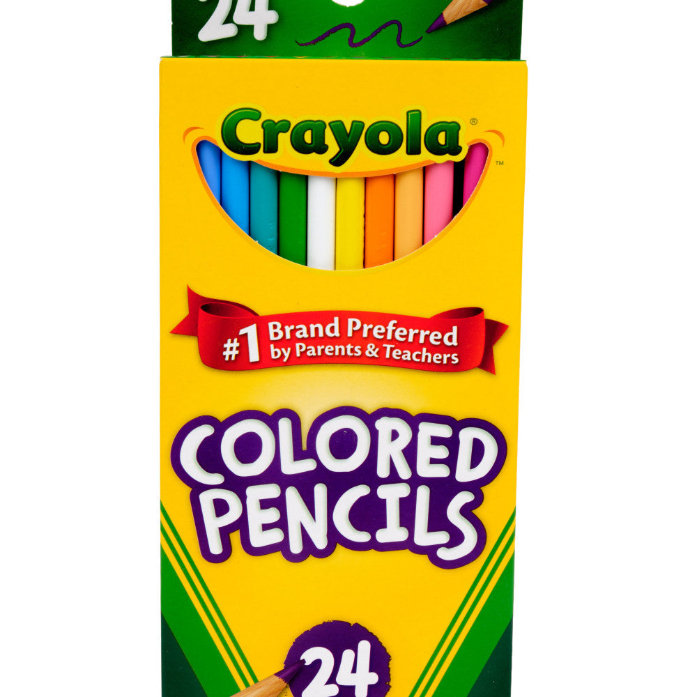 Crayola Colored Pencils, Assorted Colors, Box Of 24 Color Pencils