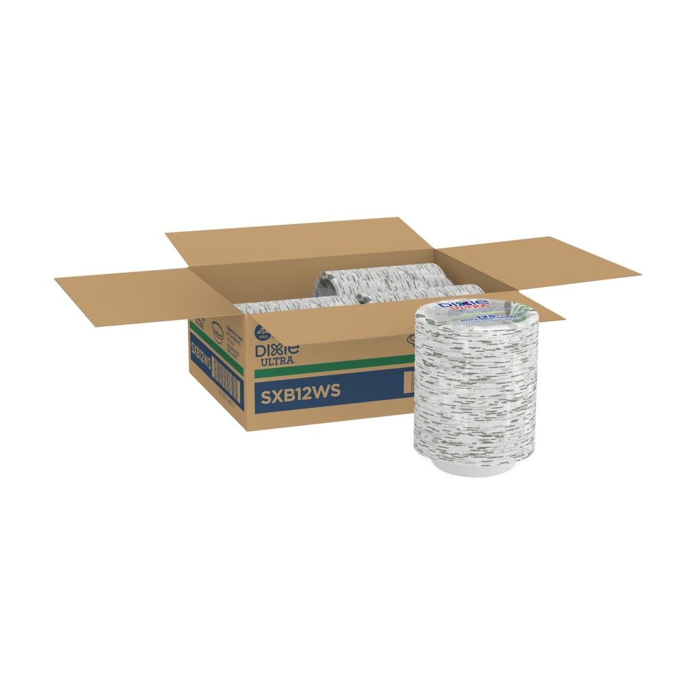 Dixie Ultra 12 oz Heavy-Weight Paper Bowls, Pathways Design, 500 Count (125 Bowls per Pack, 4 Packs per Case)