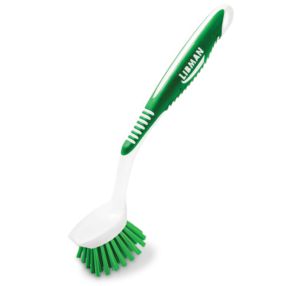 Libman Commercial Kitchen Brushes, 8in x 2in, Green/White, Pack Of 12 Brushes