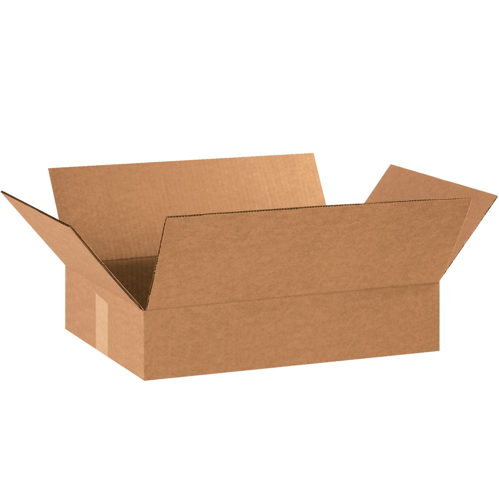 Partners Brand Corrugated Boxes, Flat, 3inH x 12inW x 18inD, Kraft, Pack Of 25