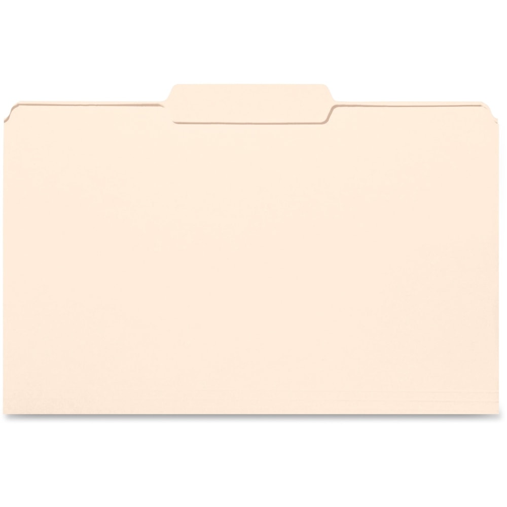 Business Source 1/3 Tab Cut Legal Top Tab File Folders - 8 1/2in x 14in - 3/4in Expansion - Stock - Manila - 100 / Box, 99725