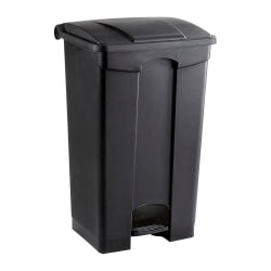 Safco Plastic Step-On Receptacle, 23 Gallon, Black
