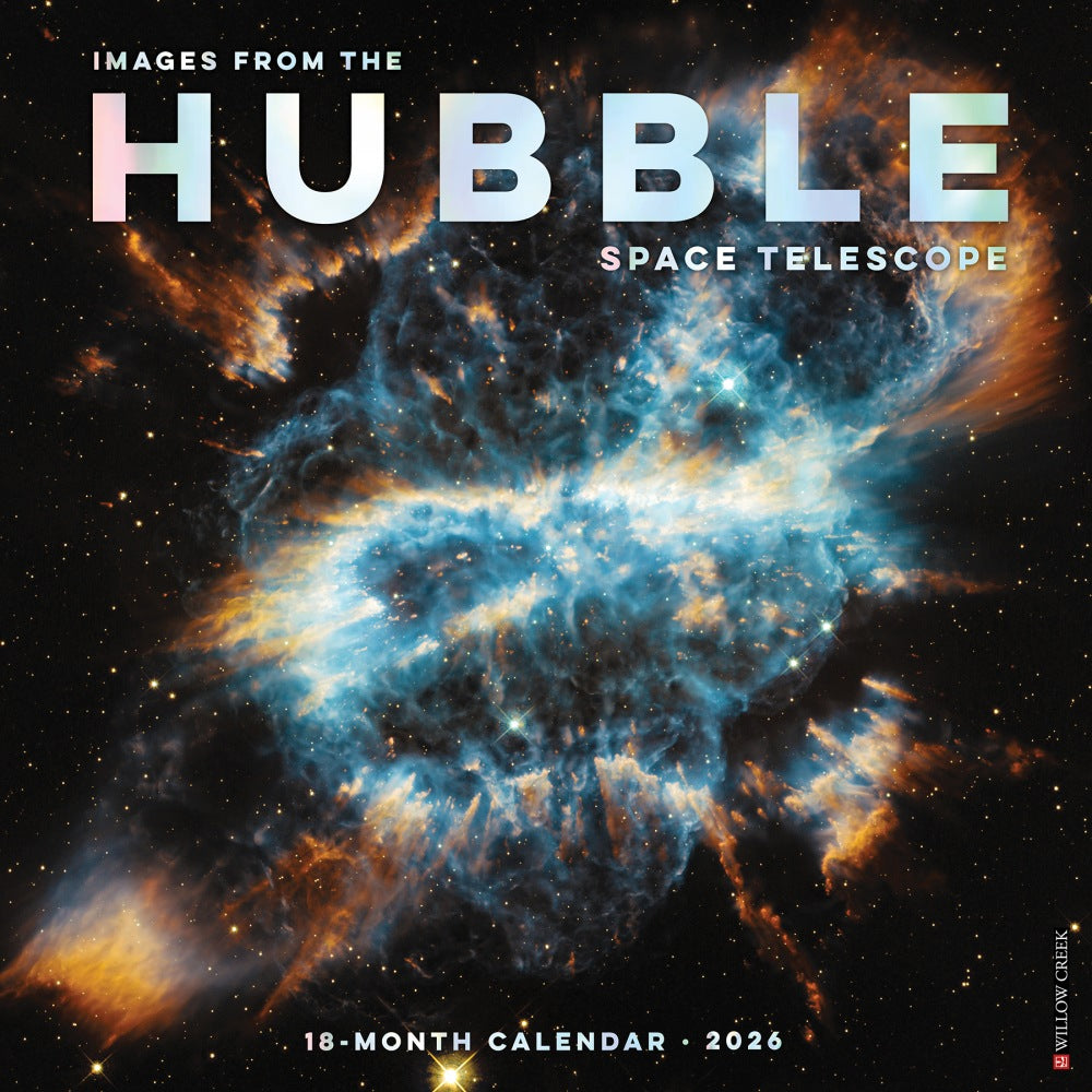 2026 Willow Creek Press Scenic Monthly Wall Calendar, 12in x 12in, Hubble Space Telescope, January To December, 51542
