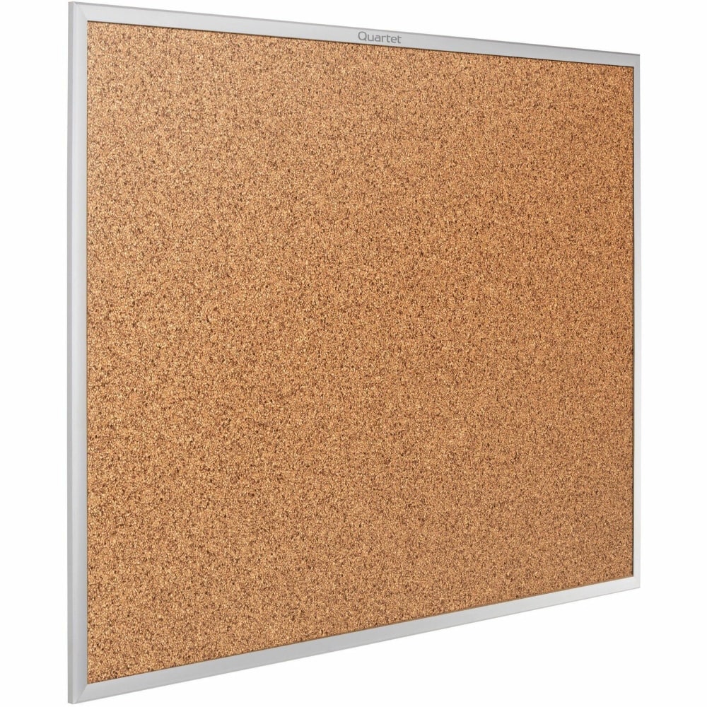 Quartet Classic Cork Bulletin Board, 48in x 96in, Aluminum Frame With Silver Finish