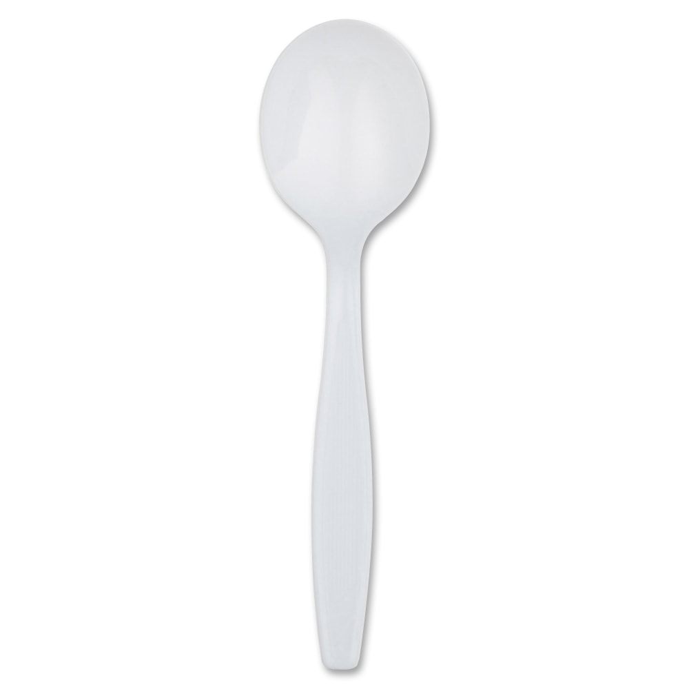 Dixie Heavyweight Dispoable Soup Spoons Grab-N-Go by GP Pro - Soup Spoon - 1000 x Soup Spoon - White - 100/Box - 10 / Carton