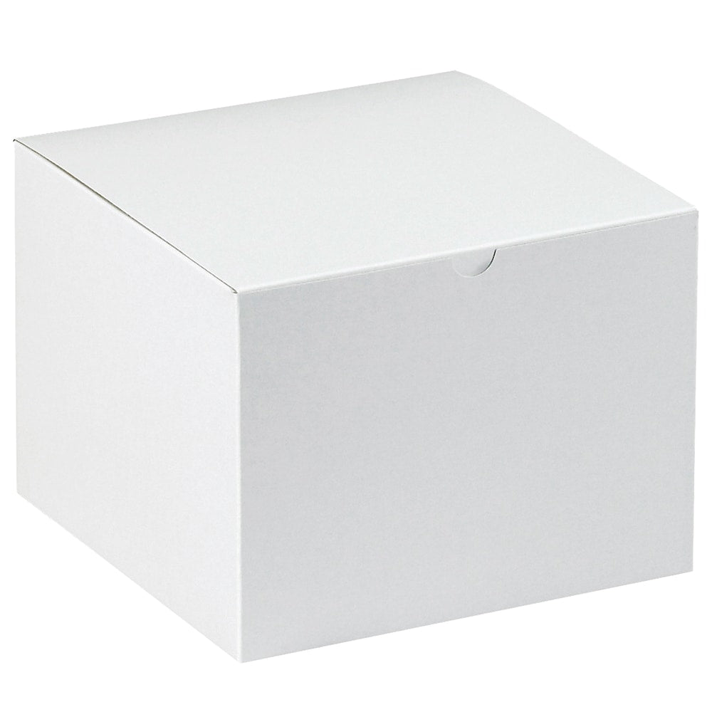 Office Depot Brand Gift Boxes, 8inL x 8inW x 6inH, 100% Recycled, White, Case Of 50