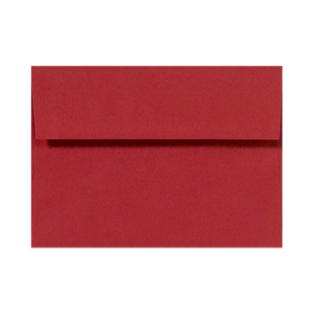LUX Invitation Envelopes, #4 Bar (A1), Peel & Press Closure, Ruby Red, Pack Of 1,000