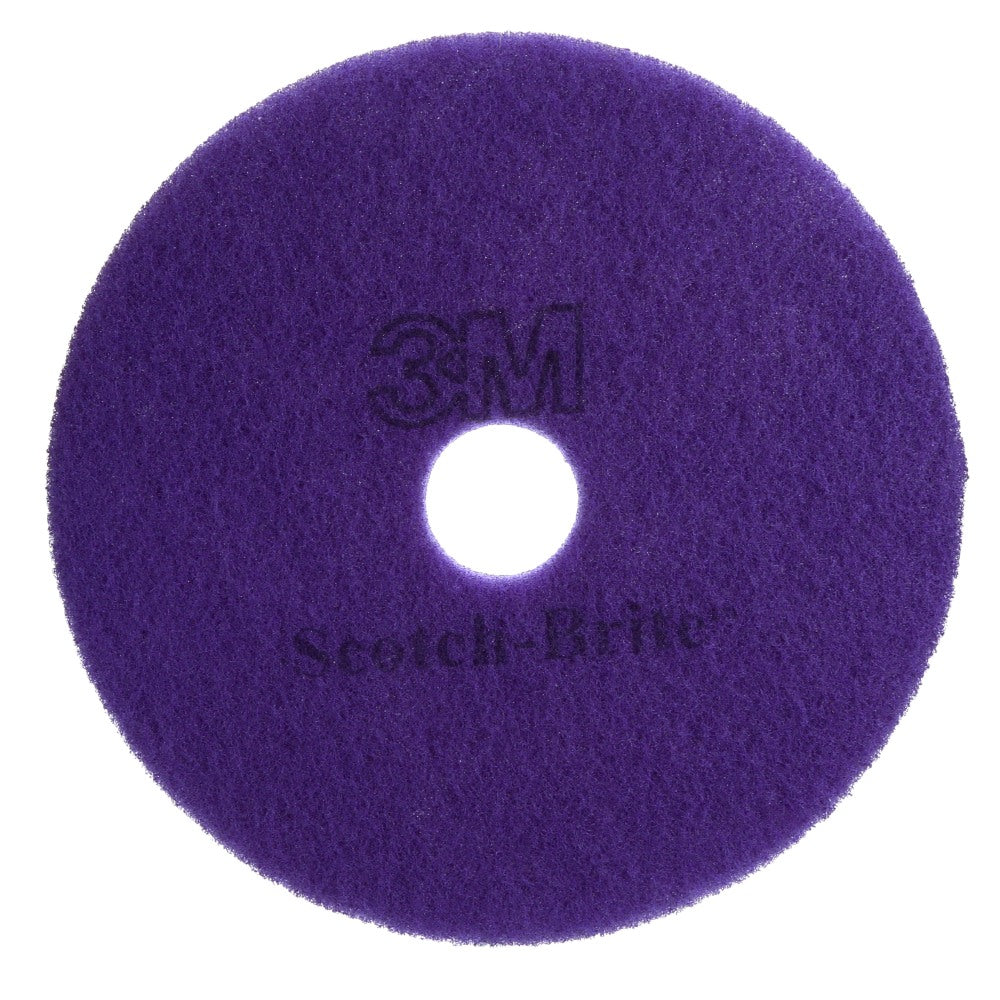 Scotch-Brite Diamond Floor Pads Plus, 17in, Purple, Pack Of 5 Pads