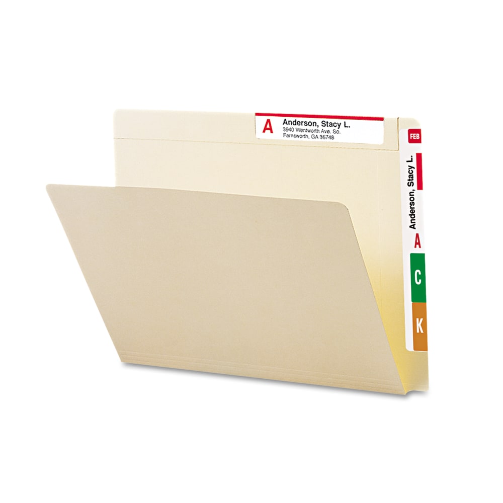 Smead Conversion Folders With Top Tab And End Tab, 3/4in Expansion, Letter Size, Manila, Box Of 100 Folders