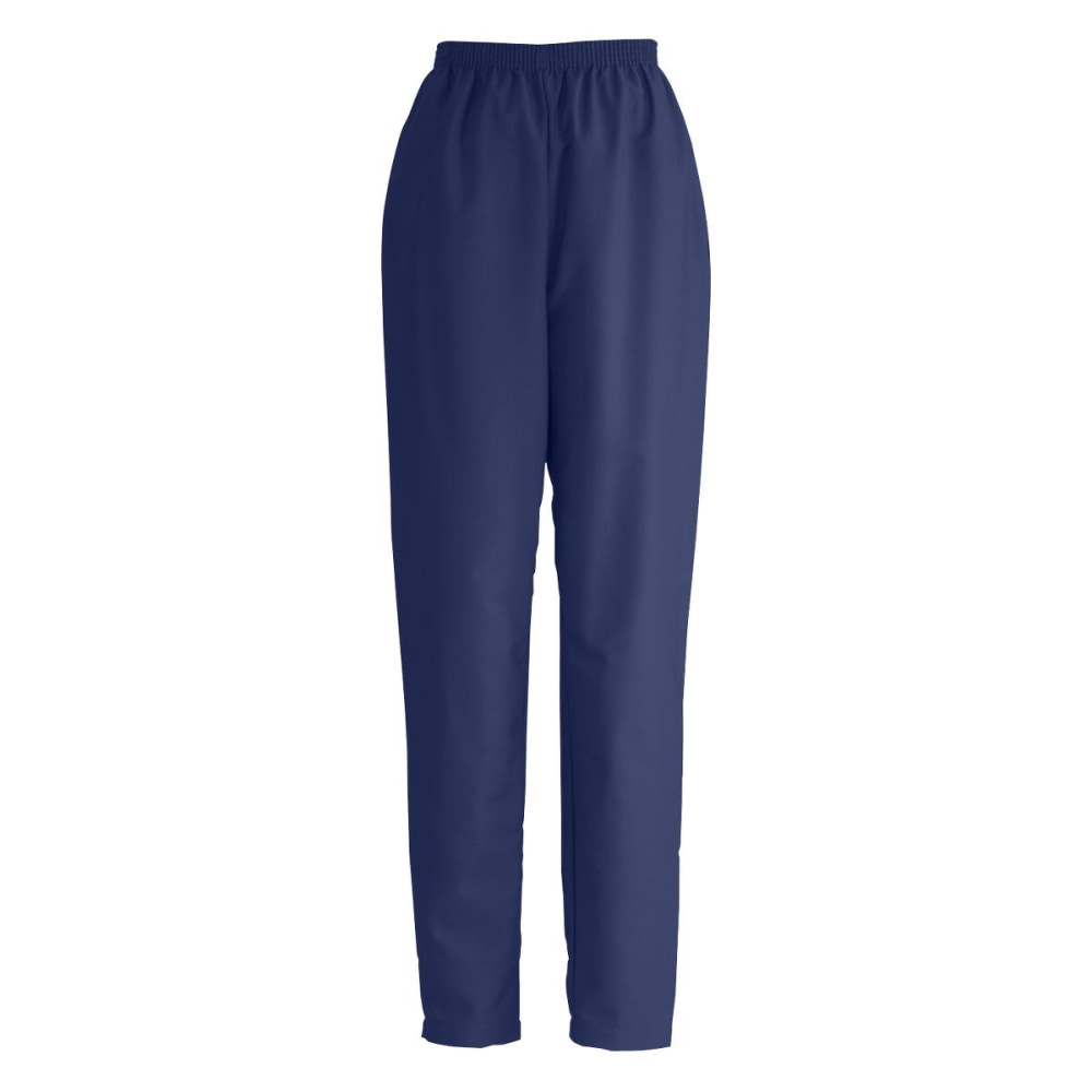 Medline ComfortEase Ladies Elastic-Waist Polyester Scrub Pants, Large, Midnight Blue