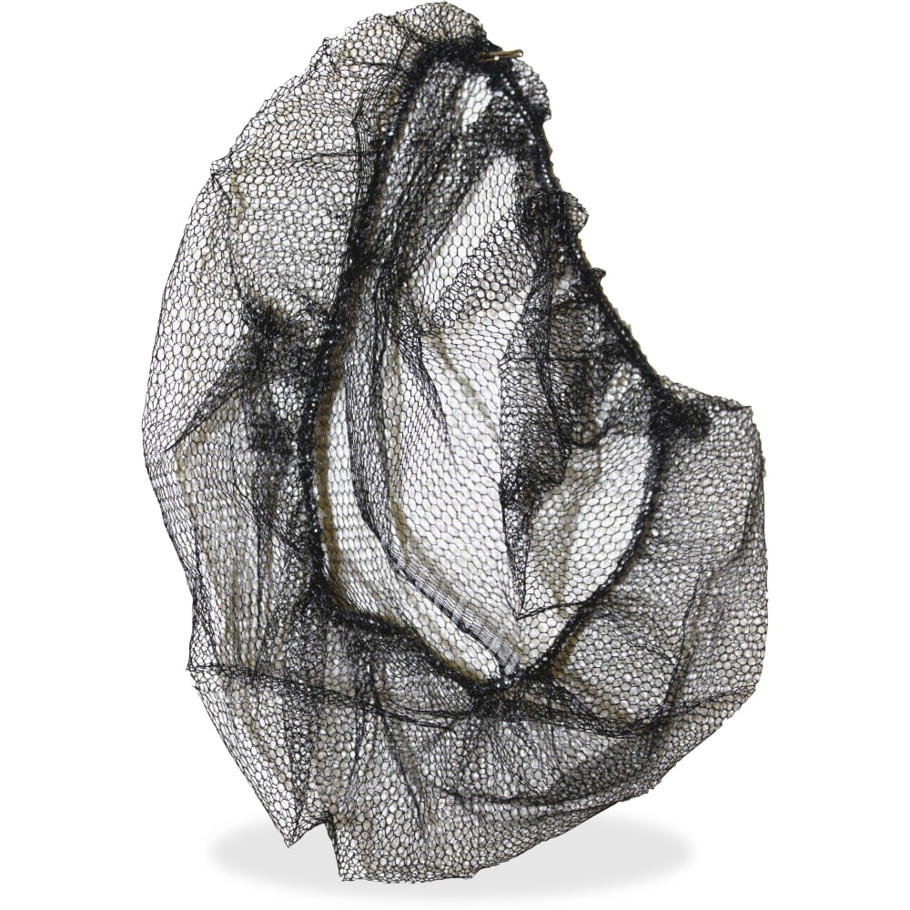 Genuine Joe Black Nylon Hair Net - Recommended for: Food Handling, Food Processing - Size Large - 21in Stretched Diameter - 85135