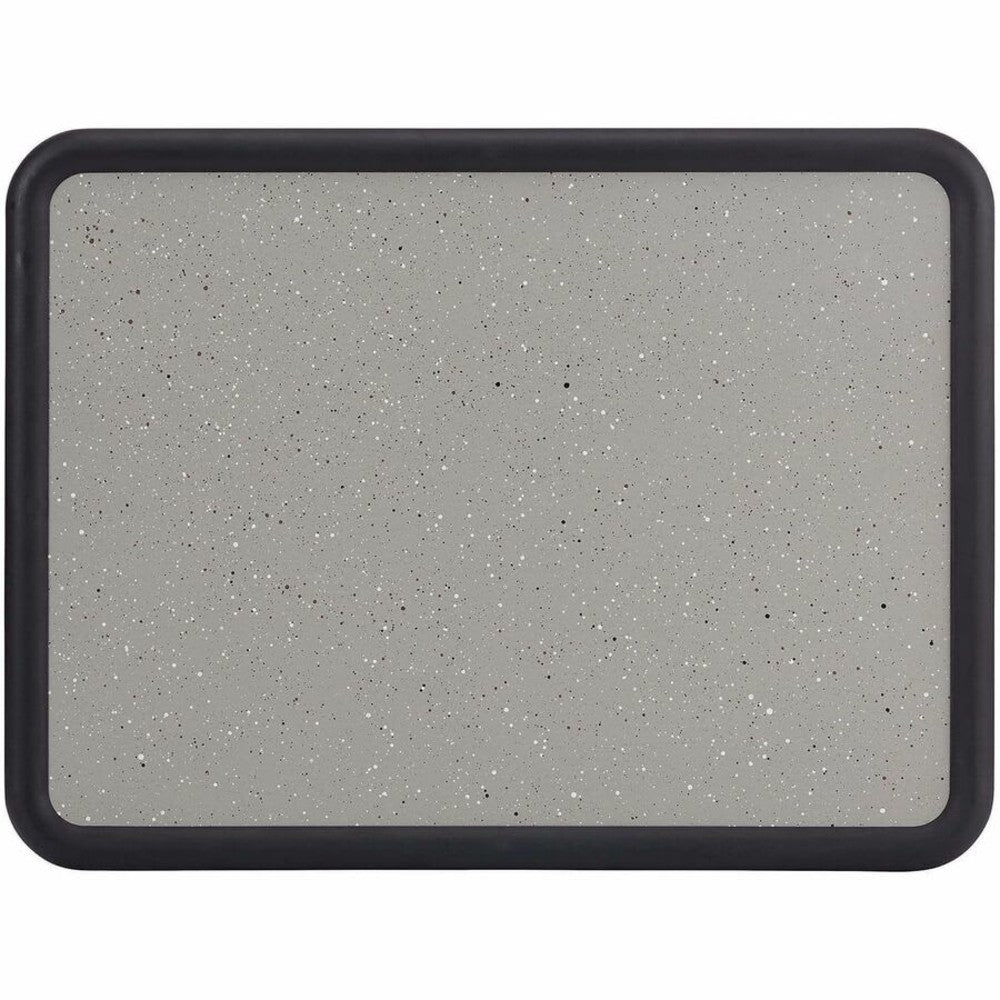 Quartet Contour Granite Colored Cork Board, 24in x 36in, Plastic Frame With Black Finish