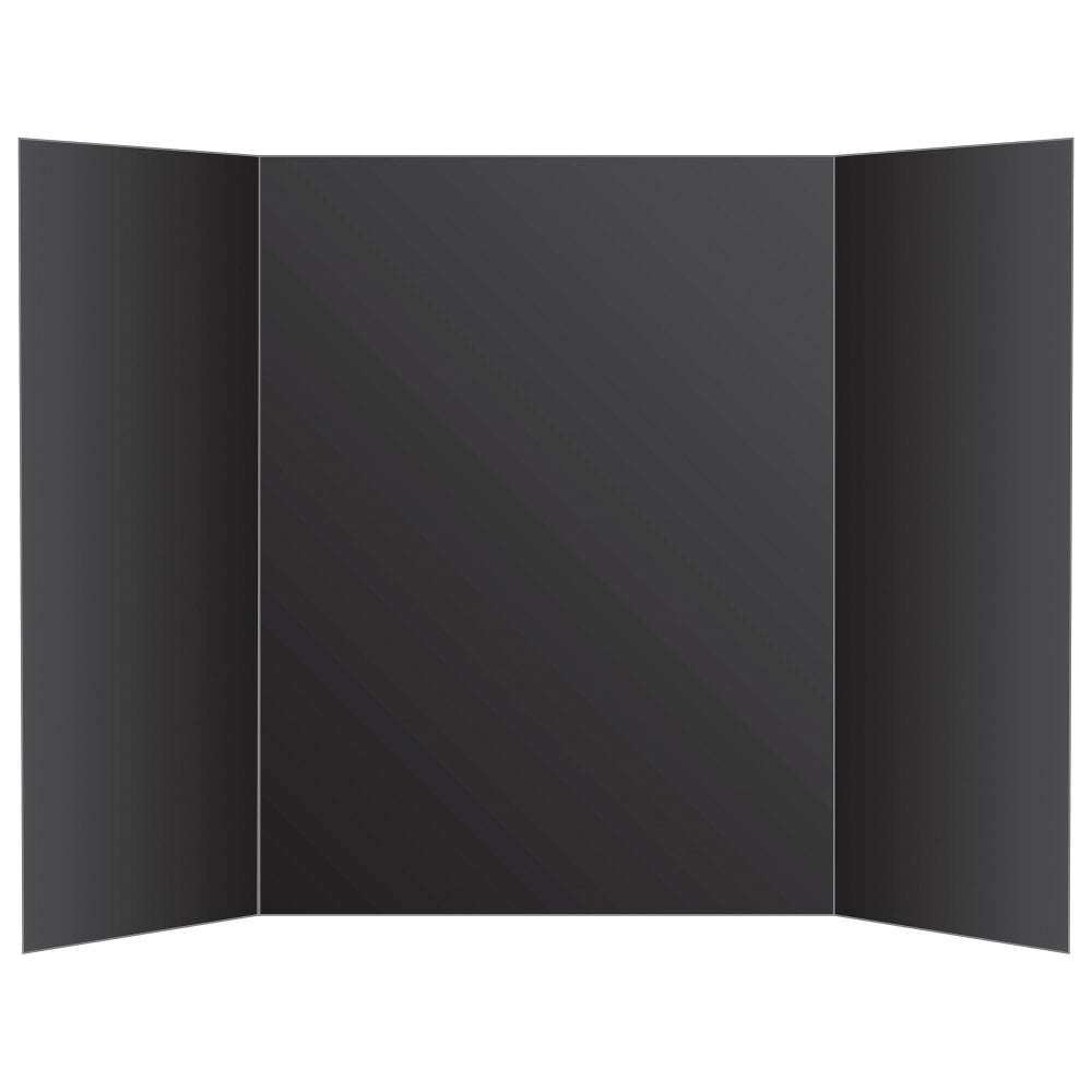 Office Depot Brand Tri-Fold Foam Display Board, 36in x 48in, Black