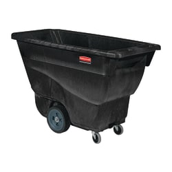 Rubbermaid Commercial Utility Duty Tilt Truck - 450 lb Load Capacity - Structofoam - 26in Width x 53in Depth x 33in Height - Black - 1 Each
