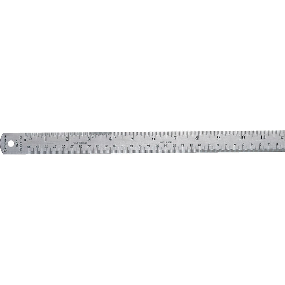 Staedtler Stainless Steel Ruler, 12in