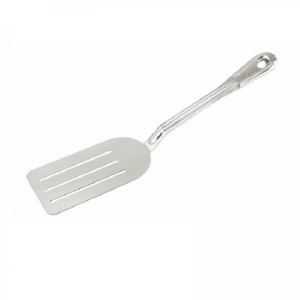 Winco STN-8 14in Slotted Turners, Silver, Set Of 12 Turners
