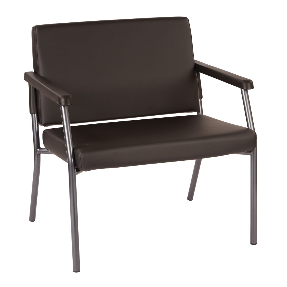 Office Star Bariatric Big & Tall Chair, Dillion Fabric With Arms, Black