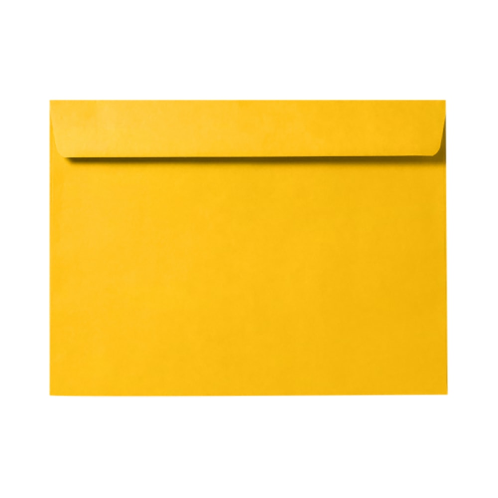 LUX Booklet 6in x 9in Envelopes, Gummed Seal, Sunflower Yellow, Pack Of 50