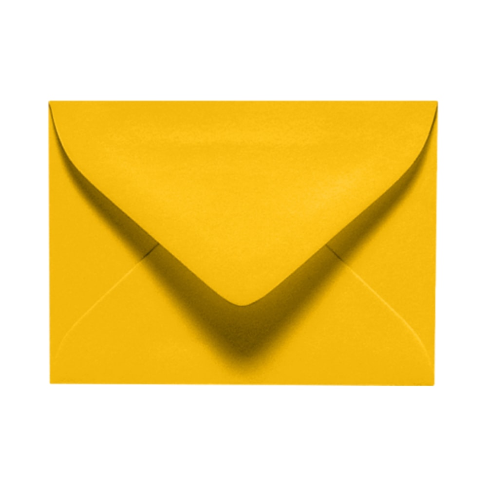 LUX Mini Envelopes, #17, Gummed Seal, Sunflower Yellow, Pack Of 250