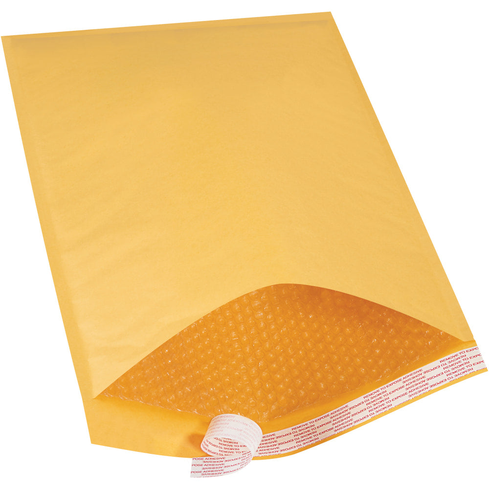 South Coast Paper Kraft Self-Seal Bubble Mailers, #7, 14 1/4in x 20in, Pack Of 50