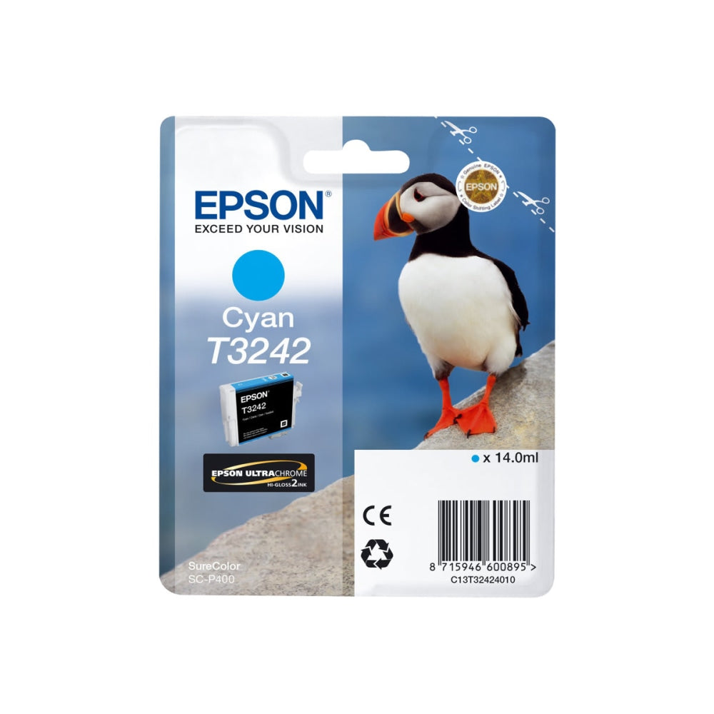Epson UltraChrome 324 Original Inkjet Ink Cartridge - Cyan - 1 Each