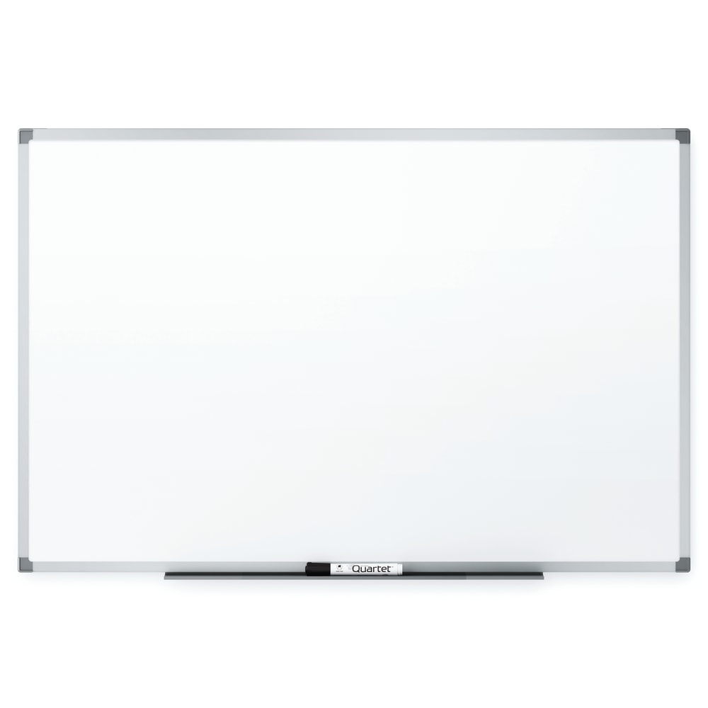 Quartet Melamine Dry-Erase Whiteboard, 24in x 36in, Aluminum Frame With Silver Finish