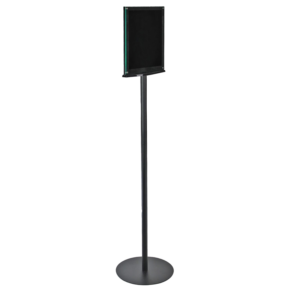 Azar Display Double Sided Magnetic Vertical Floor Sign Holder, 56-1/2inH x 13inW x 13inD, Black