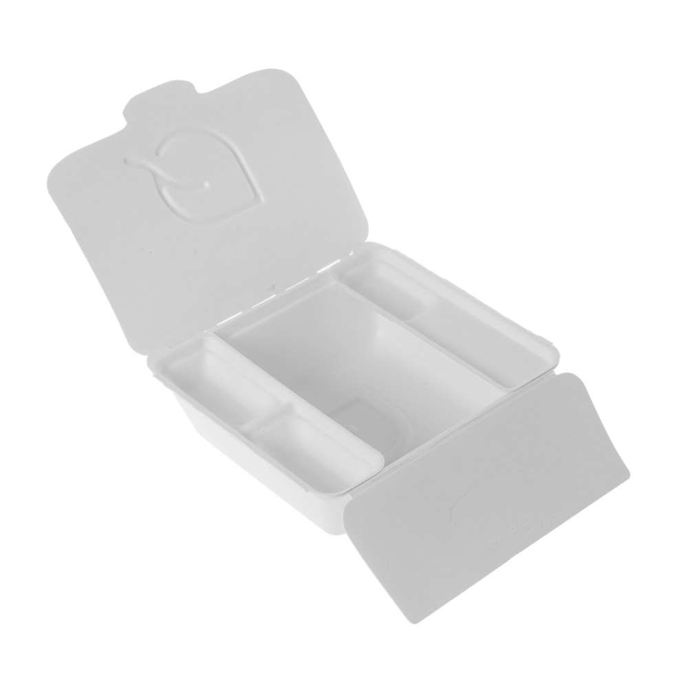Eco-Products Vanguard Folia Take-Out Containers, 2-1/2inH x 6inW x 5-1/2inD, White, Pack Of 150 Containers