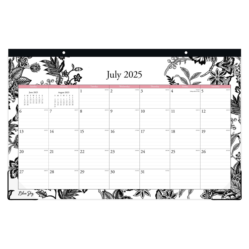 2025-2026 Blue Sky Monthly Desk Pad Planning Calendar, 17in x 11in, Analeis, July 2025 To June 2026, 151719