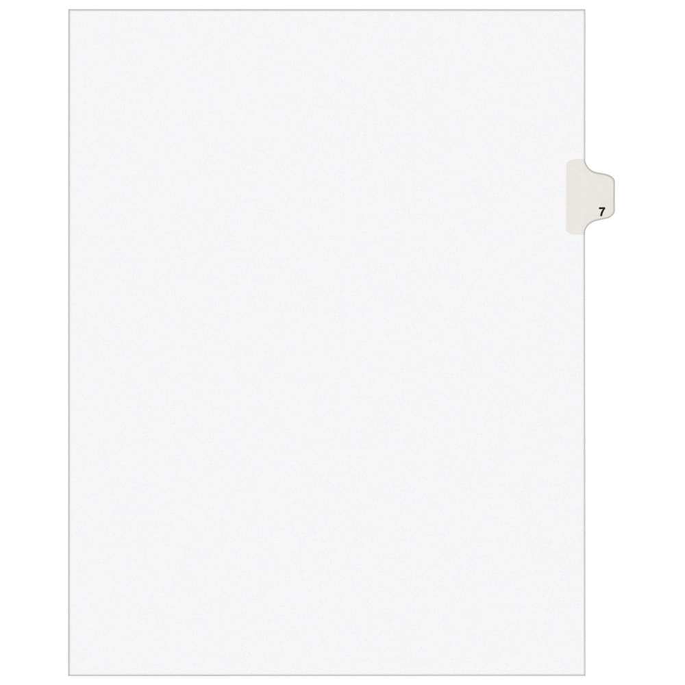 Avery Individual Legal Dividers Avery Style, Letter Size, Side Tab #7, Pack Of 25