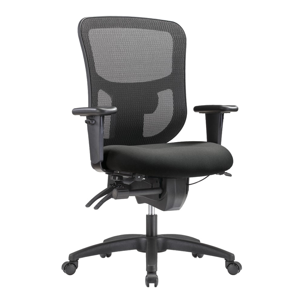WorkPro 9500XL Series Big & Tall Ergonomic Mesh/Premium Fabric Mid-Back Chair, Black/Gray, BIFMA Compliant